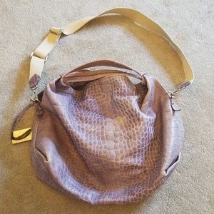 Furla Elisabeth embossed alligator leather satchel